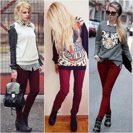 calça feminina cor vinho 2