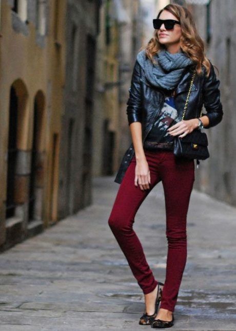 calça feminina cor vinho 3