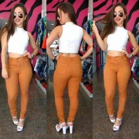 calca feminina mostarda 5