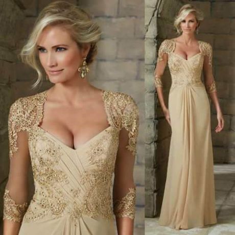 vestido mae noiva dourado