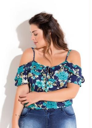 blusa ombro vazado plus size 2