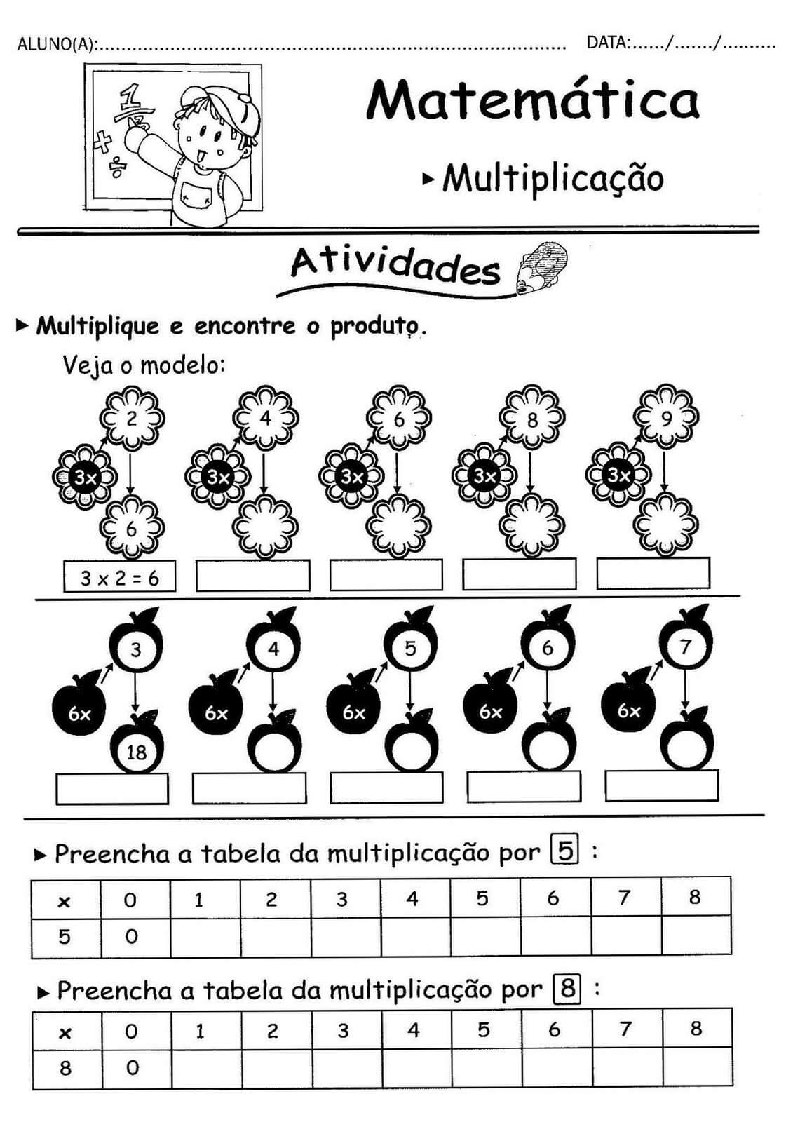 Atividades De MultiplicaÇÃo Para Imprimir Para Alunos Jet Dicas