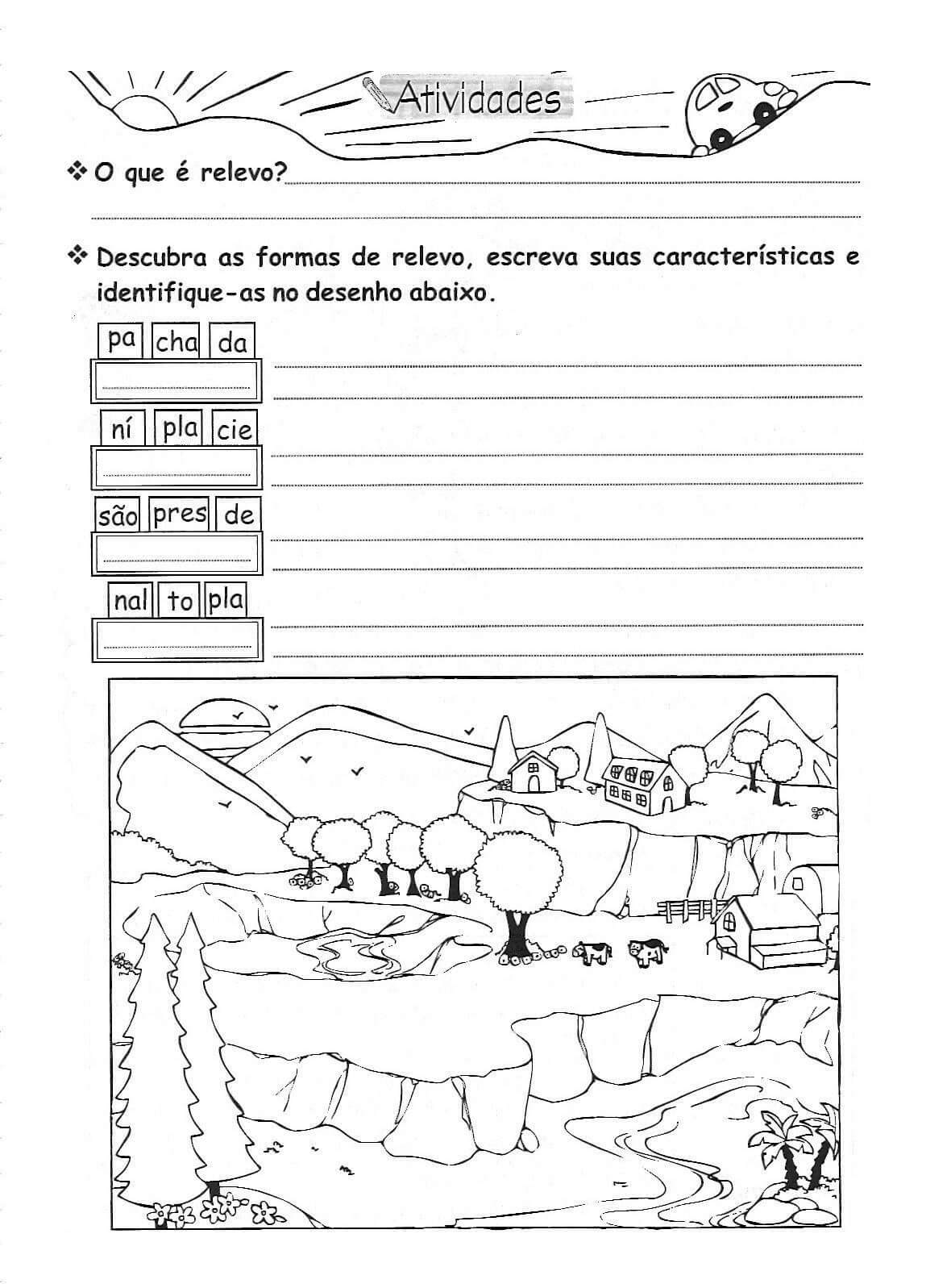 Atividades formas de relevo librain